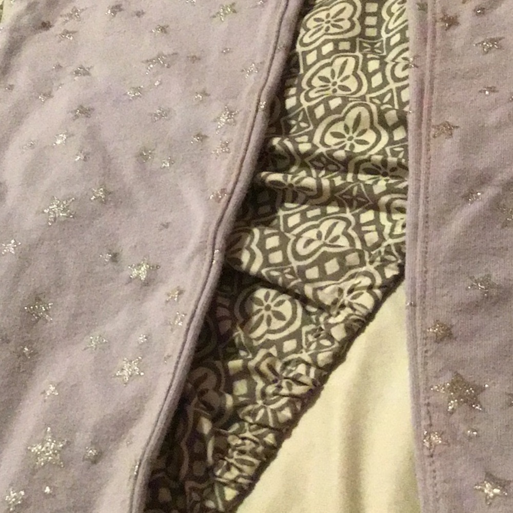 Purple jeans with silver stars